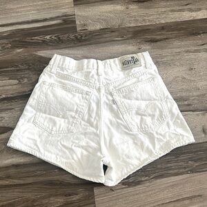 Levi's Classic White Jean Shorts